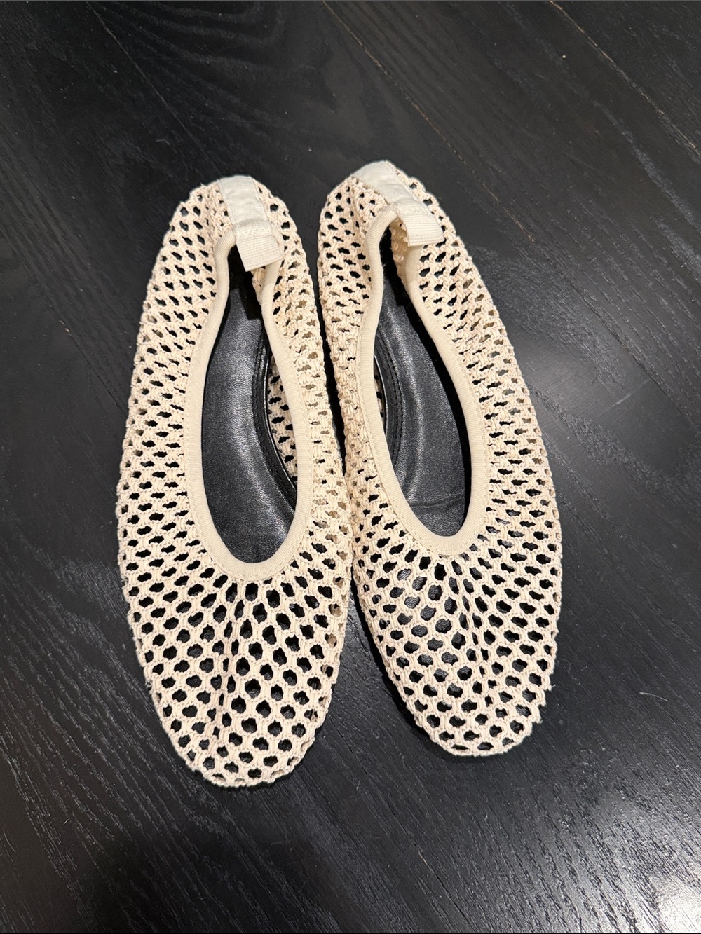 H&M Cream Crochet Ballet Flats